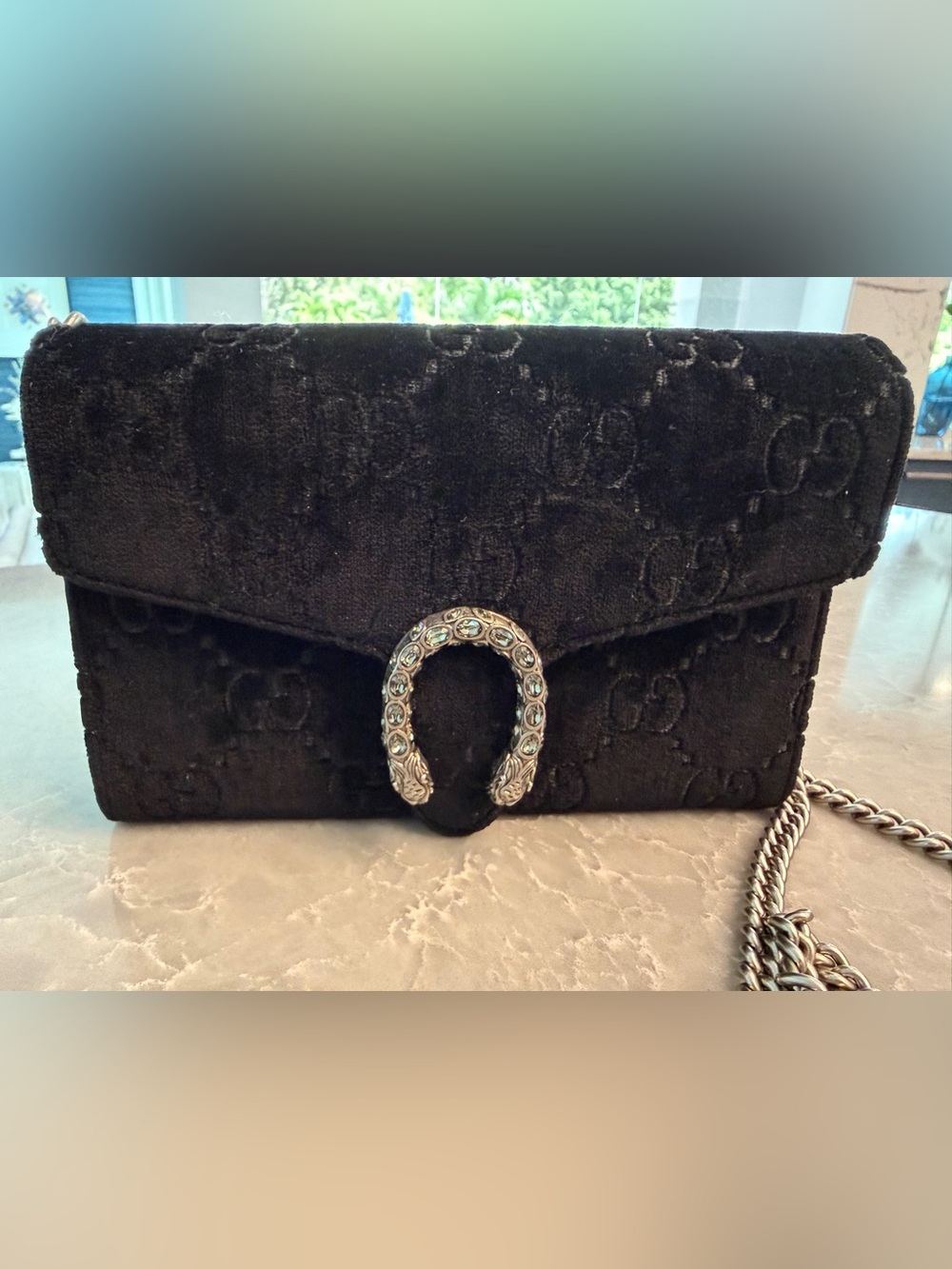 Gucci Mini GG Velvet Dionysus crossbody bag